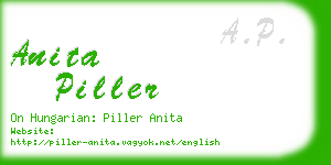 anita piller business card